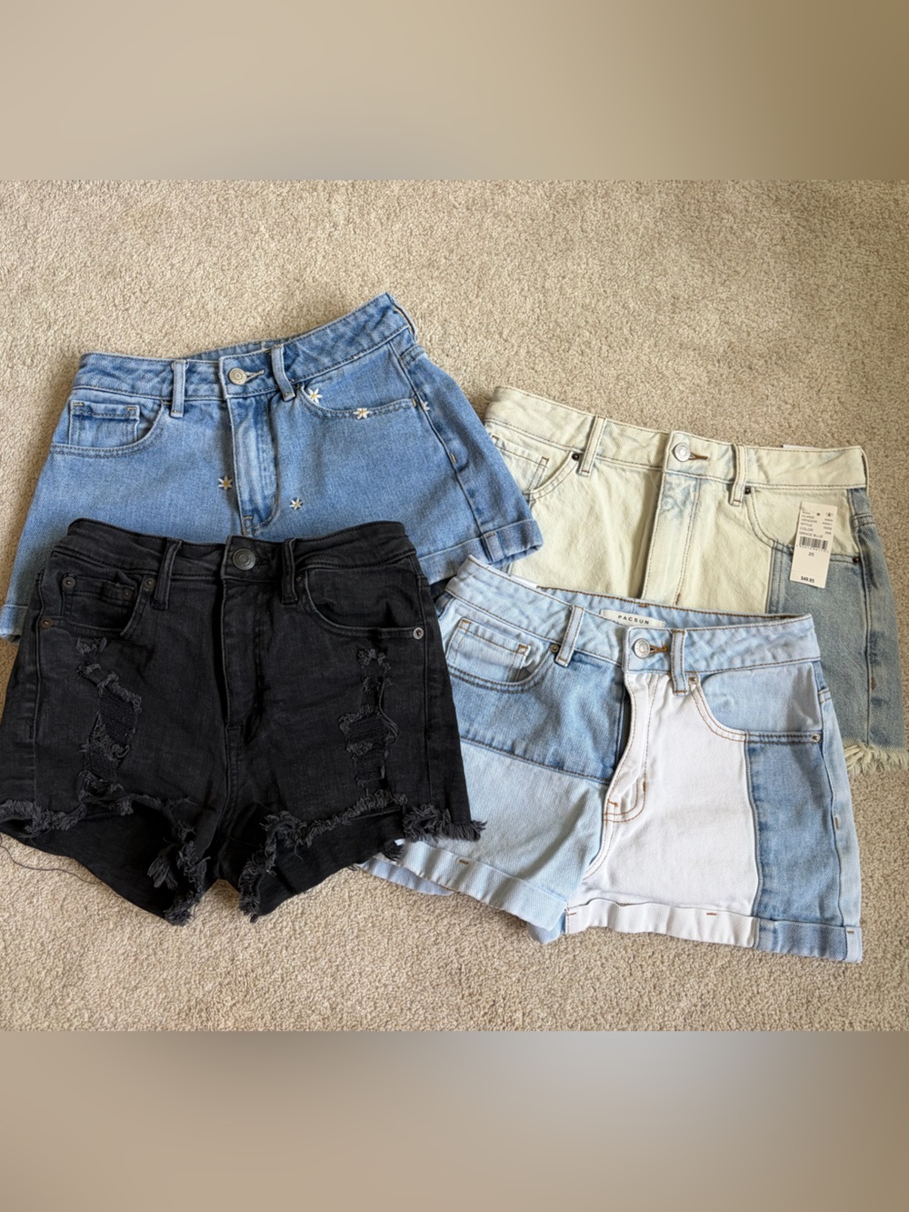 Lot of 4 Jean Shorts Size 24/25